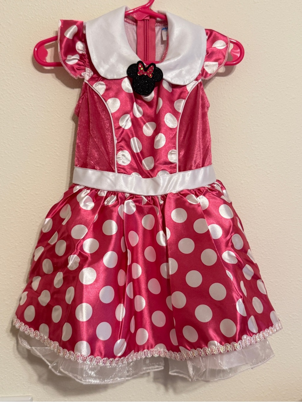 Disney Minnie Mouse Pink Polka Dot Costume Dress Size 2T Halloween Park Bound
